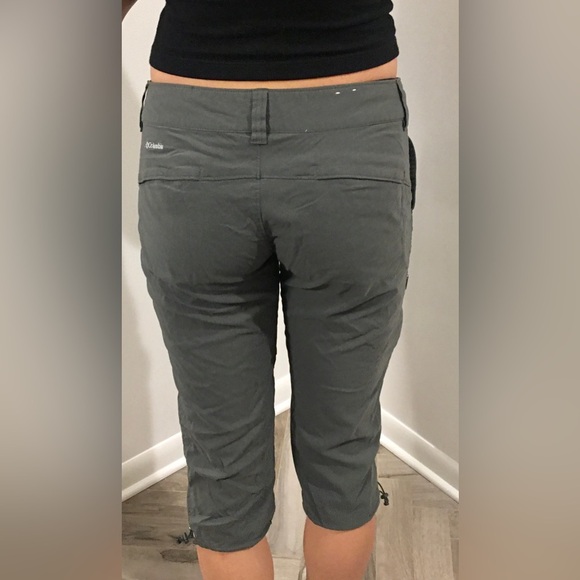 COLUMBIA Gray Omni-Shield Advanced Repellency Cropped Capri Pant Women's Size 6 - Picture 2 of 6
